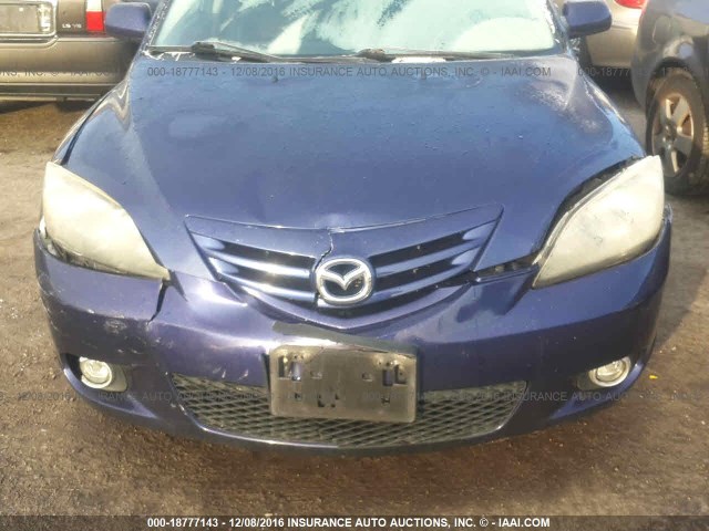 JM1BK344861414356 - 2006 MAZDA 3 HATCHBACK BLUE photo 6