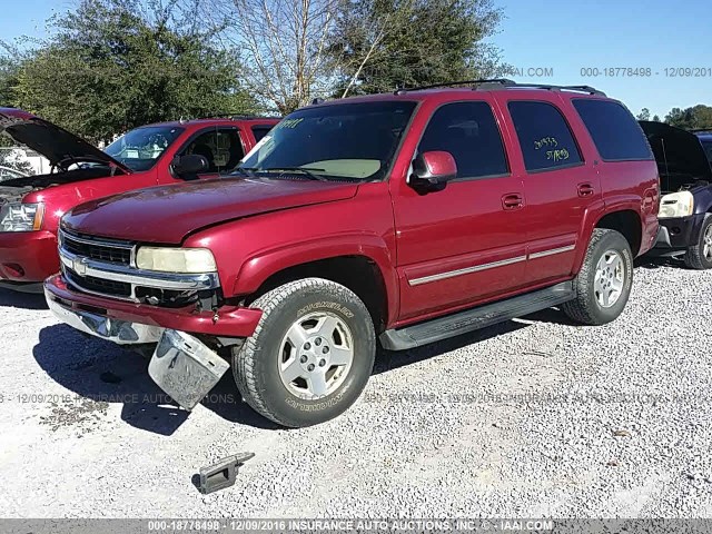 1GNEC13TX5R116468 - 2005 CHEVROLET TAHOE BURGUNDY photo 2