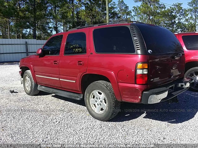 1GNEC13TX5R116468 - 2005 CHEVROLET TAHOE BURGUNDY photo 3