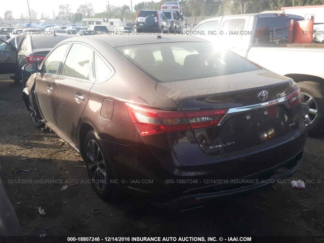4T1BK1EB4GU198972 - 2016 TOYOTA AVALON XLE PLUS/PREMIUM/TOUR/LTD BURGUNDY photo 3