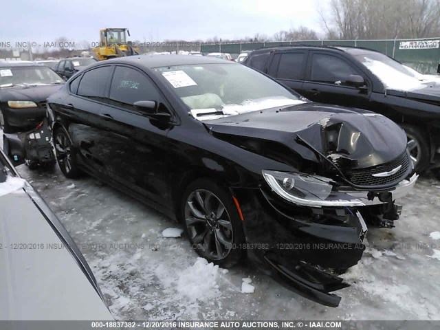 1C3CCCBBXFN562573 - 2015 CHRYSLER 200 S BLACK photo 1