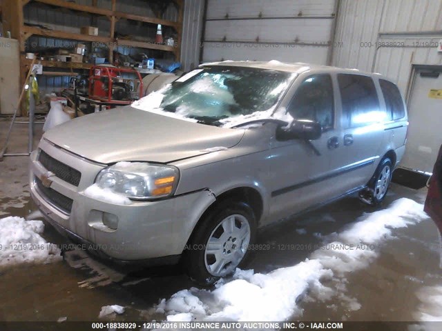 1GNDV23W07D160596 - 2007 CHEVROLET UPLANDER LS BEIGE photo 2