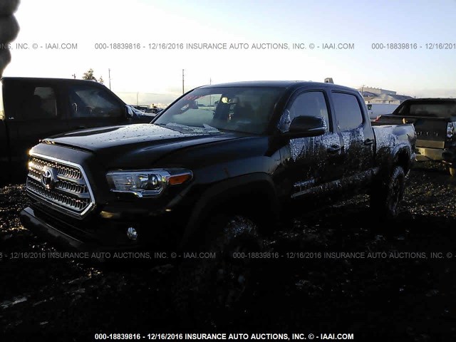 3TMDZ5BN7HM016203 - 2017 TOYOTA TACOMA DOUBLE CAB/SR5/TRD SPORT/ BLACK photo 2