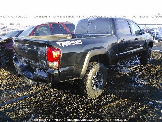 3TMDZ5BN7HM016203 - 2017 TOYOTA TACOMA DOUBLE CAB/SR5/TRD SPORT/ BLACK photo 4