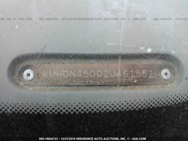 KMHDN45D02U461552 - 2002 HYUNDAI ELANTRA GLS/GT BEIGE photo 9