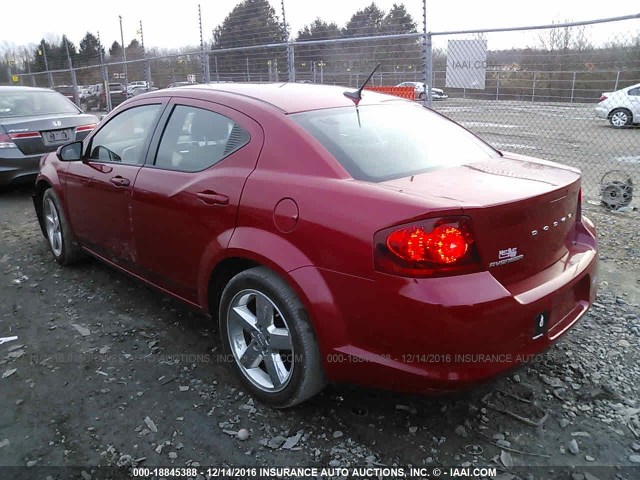 1B3BD1FB2BN556331 - 2011 DODGE AVENGER MAINSTREET RED photo 3