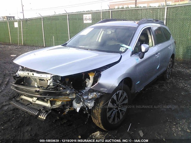 4S4BSBLC7F3345999 - 2015 SUBARU OUTBACK 2.5I LIMITED SILVER photo 2