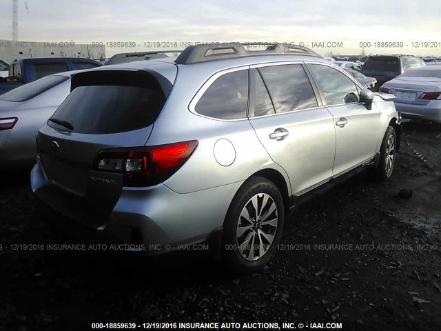 4S4BSBLC7F3345999 - 2015 SUBARU OUTBACK 2.5I LIMITED SILVER photo 4