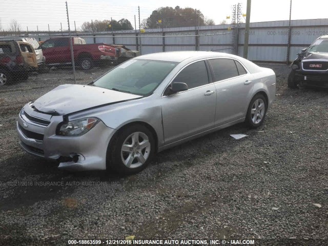 1G1ZB5E15BF200171 - 2011 CHEVROLET MALIBU LS ვერცხლისფერი ფოტო 2