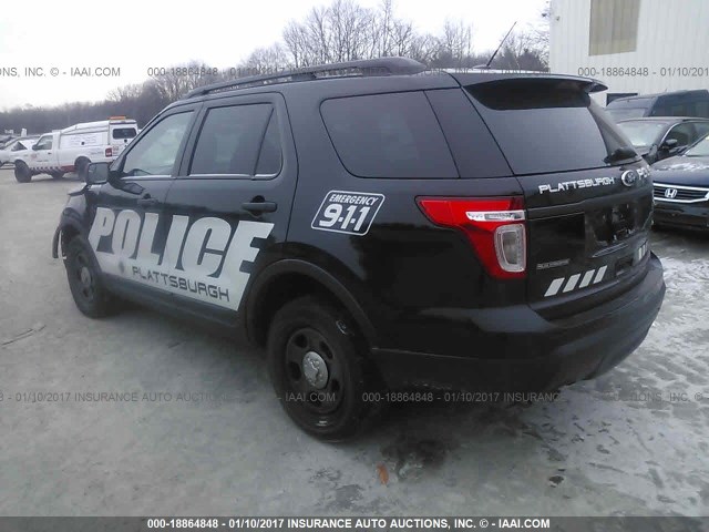 1FM5K8AR0DGB79029 - 2013 FORD EXPLORER POLICE INTERCEPTOR BLACK photo 3