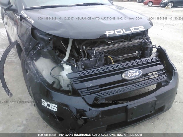 1FM5K8AR0DGB79029 - 2013 FORD EXPLORER POLICE INTERCEPTOR BLACK photo 6