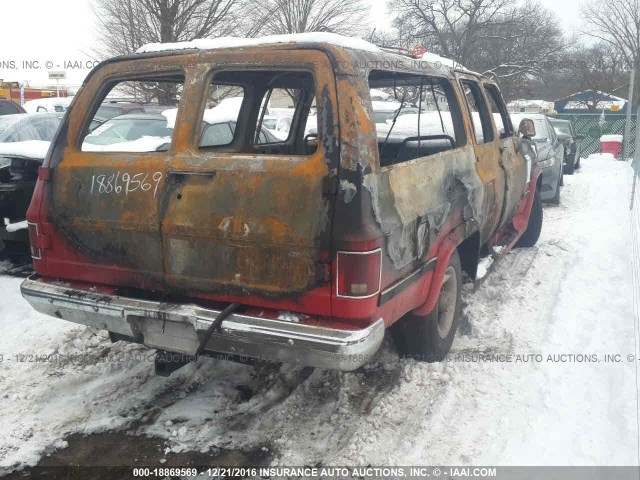 1GNGR26N9HF162289 - 1987 CHEVROLET SUBURBAN R20 RED photo 4