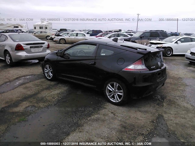 JHMZF1D69BS000644 - 2011 HONDA CR-Z EX BLACK photo 3