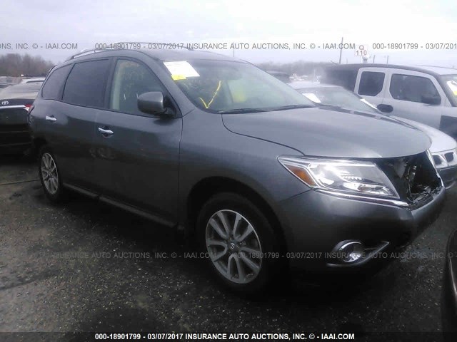 5N1AR2MM3FC665383 - 2015 NISSAN PATHFINDER S/SV/SL/PLATINUM 灰色 照片 1