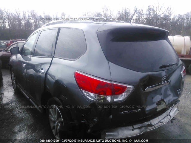 5N1AR2MM3FC665383 - 2015 NISSAN PATHFINDER S/SV/SL/PLATINUM 灰色 照片 3