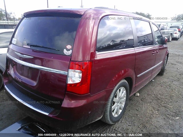 2C4RC1BG6DR669982 - 2013 CHRYSLER TOWN & COUNTRY TOURING RED photo 4
