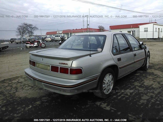 2G1WN54T3L9295854 - 1990 CHEVROLET LUMINA EURO SILVER photo 4