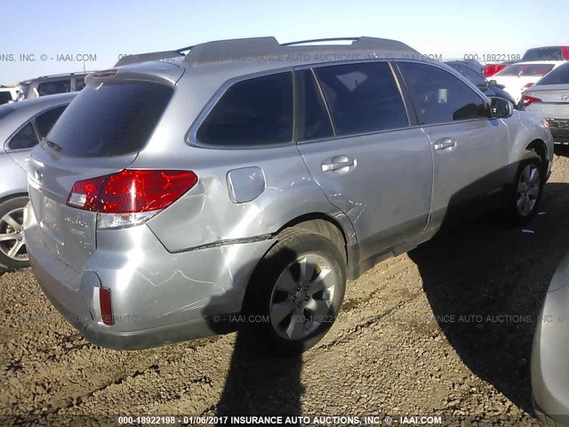 4S4BRBAC7C1292730 - 2012 SUBARU OUTBACK 2.5I SILVER photo 4