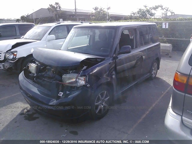 JTLKT324X50211302 - 2005 TOYOTA SCION XB BLACK photo 2