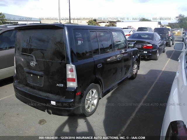 JTLKT324X50211302 - 2005 TOYOTA SCION XB BLACK photo 4