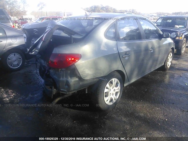 KMHDU4AD5AU897689 - 2010 HYUNDAI ELANTRA BLUE/GLS/SE GRAY photo 4