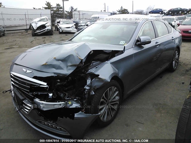 KMHGN4JE0GU139531 - 2016 HYUNDAI GENESIS 3.8L GRAY photo 2