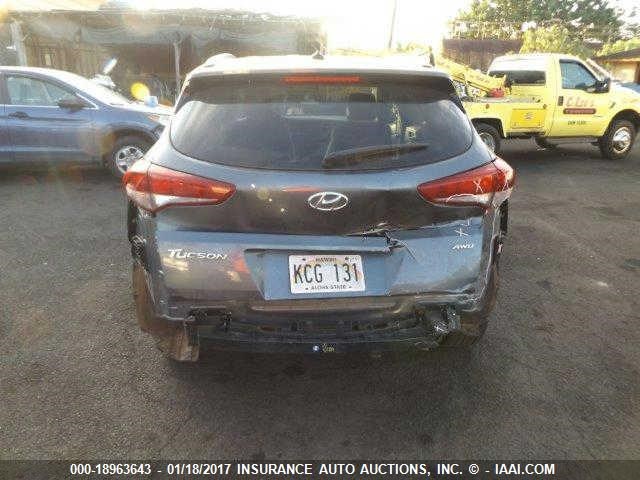 KM8J3CA41GU077277 - 2016 HYUNDAI TUCSON LIMITED/SPORT AND ECO/SE GRAY photo 6