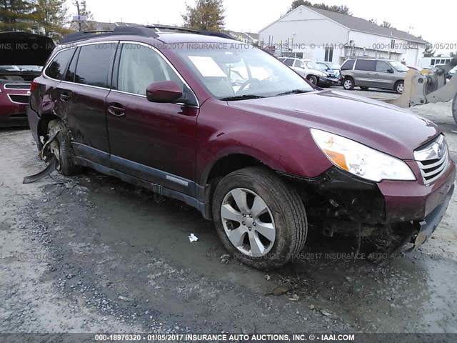 4S4BRBHC0B3343574 - 2011 SUBARU OUTBACK 2.5I PREMIUM RED photo 6