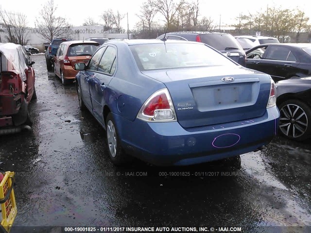 3FAHP06Z19R112362 - 2009 FORD FUSION S BLUE photo 3