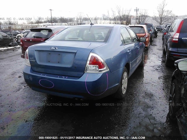 3FAHP06Z19R112362 - 2009 FORD FUSION S BLUE photo 4