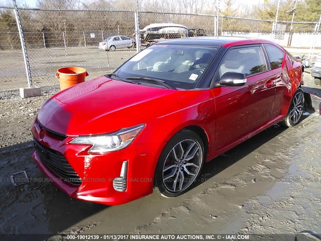 JTKJF5C77E3080744 - 2014 TOYOTA SCION TC RED photo 2