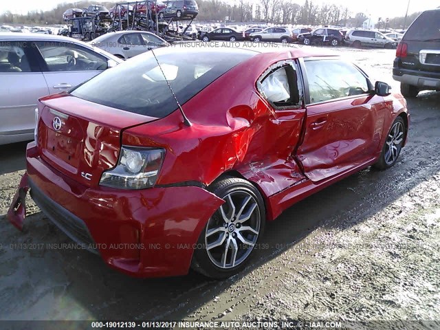 JTKJF5C77E3080744 - 2014 TOYOTA SCION TC 红色 照片 4