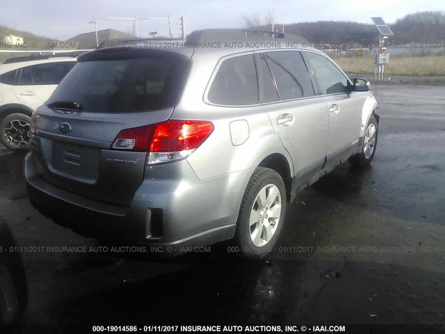 4S4BRCBC5A3325892 - 2010 SUBARU OUTBACK 2.5I PREMIUM SILVER photo 4