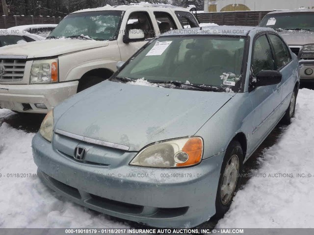 JHMES96633S031900 - 2003 HONDA CIVIC HYBRID Light Blue photo 2