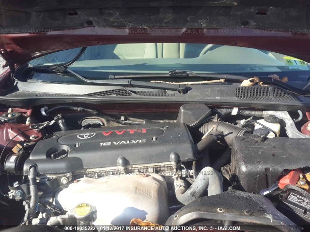 4T1BE32K66U123955 - 2006 TOYOTA CAMRY LE/XLE/SE წითელი ფოტო 10
