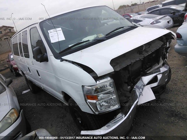 1FBSS3BL9BDA03488 - 2011 FORD ECONOLINE E350 SUPER DUTY WAGON WHITE photo 1