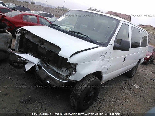 1FBSS3BL9BDA03488 - 2011 FORD ECONOLINE E350 SUPER DUTY WAGON WHITE photo 2