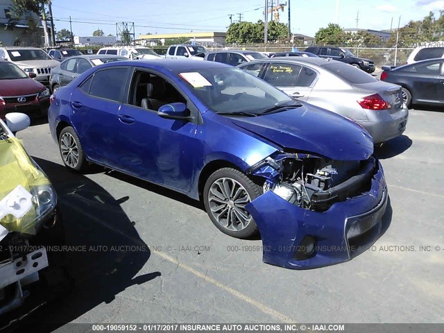 5YFBURHE9EP081613 - 2014 TOYOTA COROLLA L/LE/LE PLS/PRM/S/S PLS BLUE photo 1