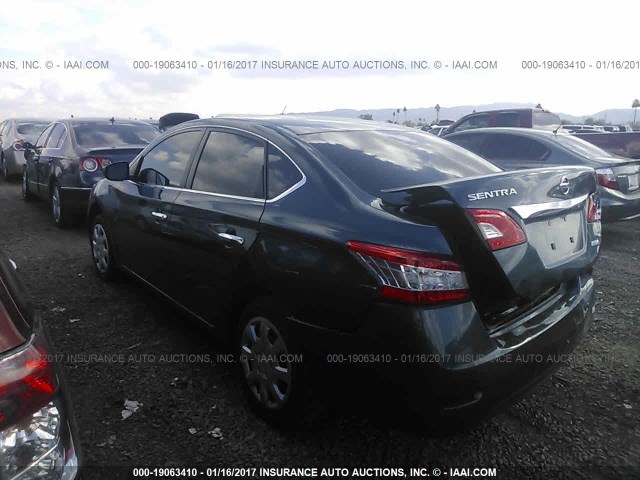 3N1AB7AP6EY303691 - 2014 NISSAN SENTRA S/SV/SR/SL GRAY photo 3