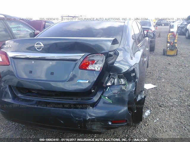 3N1AB7AP6EY303691 - 2014 NISSAN SENTRA S/SV/SR/SL GRAY photo 6