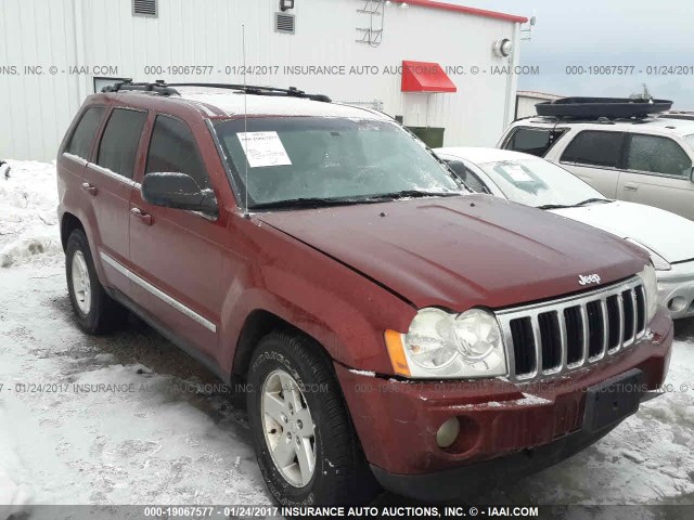 1J8HR58N37C594879 - 2007 JEEP GRAND CHEROKEE LIMITED RED photo 1