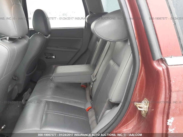 1J8HR58N37C594879 - 2007 JEEP GRAND CHEROKEE LIMITED RED photo 8