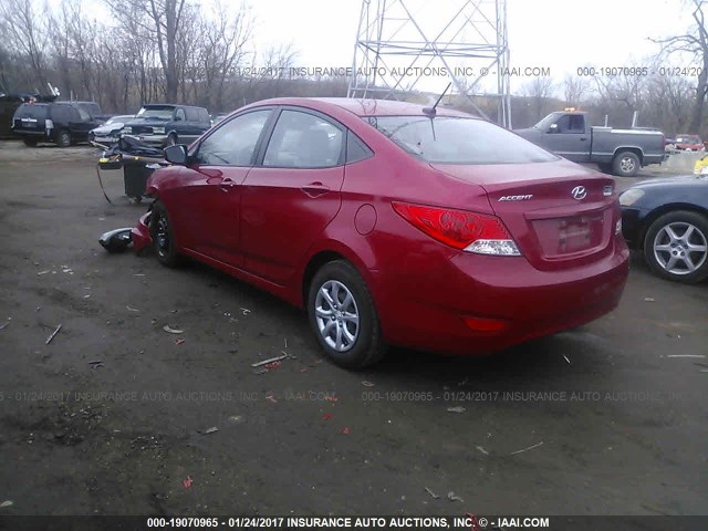 KMHCT4AE2DU552650 - 2013 HYUNDAI ACCENT GLS/GS RED photo 3