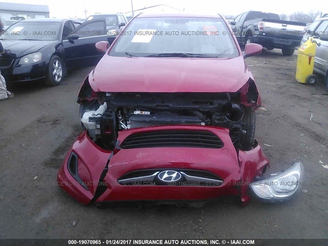 KMHCT4AE2DU552650 - 2013 HYUNDAI ACCENT GLS/GS RED photo 6