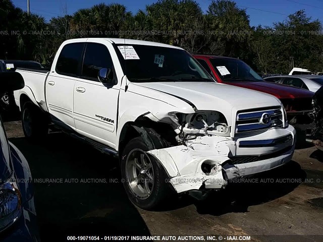 5TBET34126S539901 - 2006 TOYOTA TUNDRA DOUBLE CAB SR5 WHITE photo 1