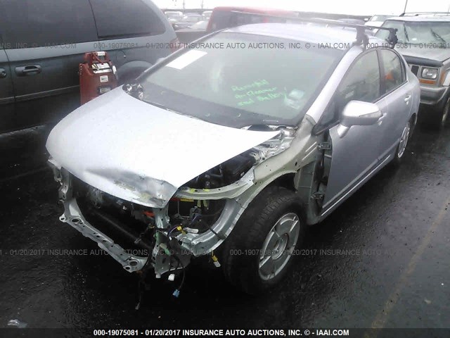 JHMFA36267S032059 - 2007 HONDA CIVIC HYBRID SILVER photo 2