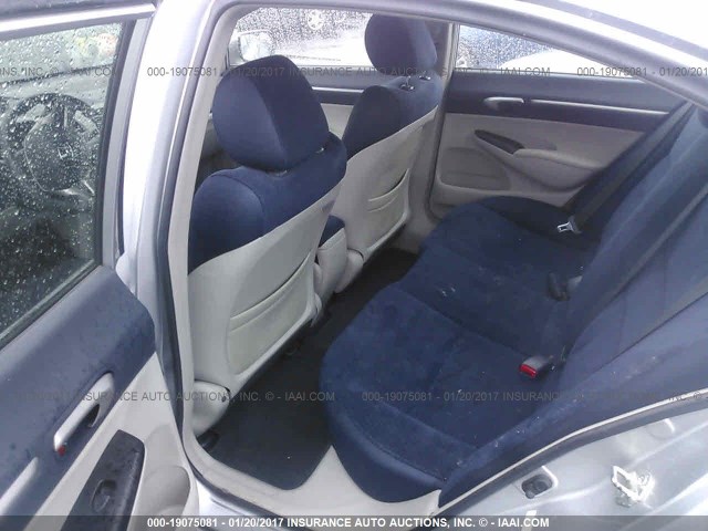 JHMFA36267S032059 - 2007 HONDA CIVIC HYBRID SILVER photo 8