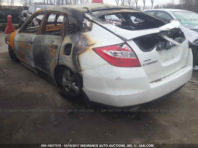 5J6TF1H3XBL003628 - 2011 HONDA ACCORD CROSSTOUR EX WHITE photo 3