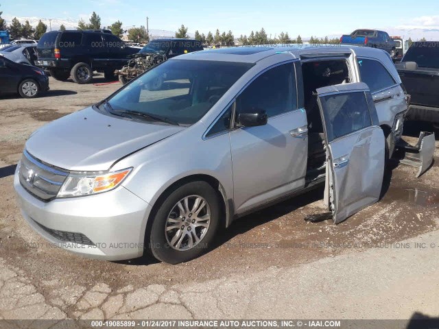 5FNRL5H62CB045273 - 2012 HONDA ODYSSEY EXL GRAY photo 2