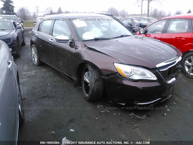 1C3CCBCB1CN307086 - 2012 CHRYSLER 200 LIMITED MAROON photo 1